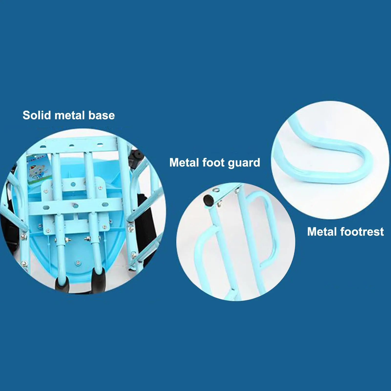 Asiento de bicicleta para niños, asiento de bicicleta montado en la parte trasera, accesorio de ciclismo con cinturón de seguridad y barandilla para ciclismo de montaña y carretera - imagen 5