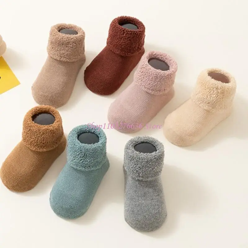 Calcetines térmicos de algodón peinado con suela antideslizante para niños - imagen 2