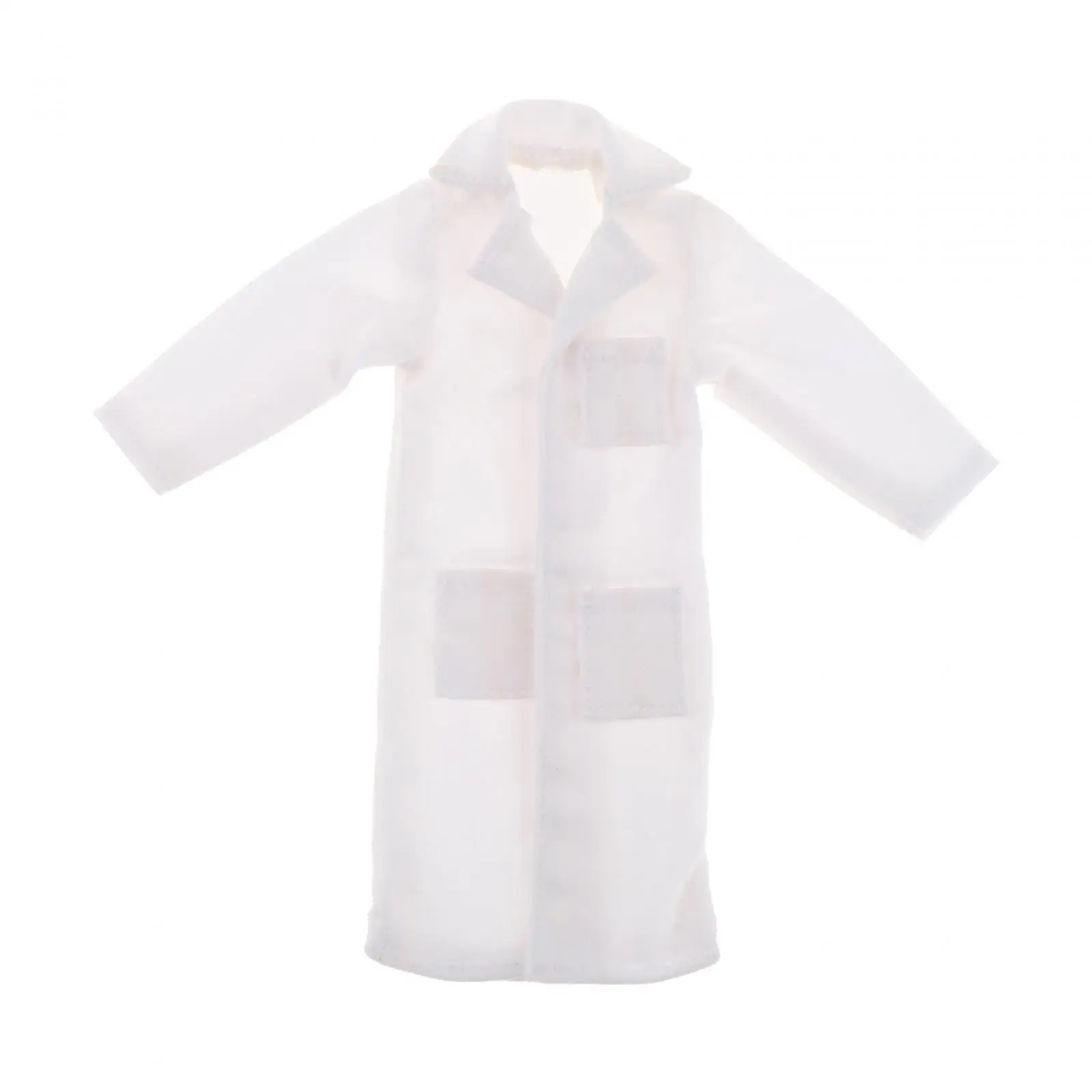 1/12 Scale White Coat Miniature Doll White Coat Stylish Gifts Doll Clothing
