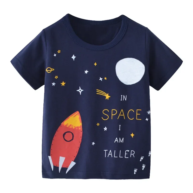 Camiseta manga corta de algodón con print para niños - imagen 2