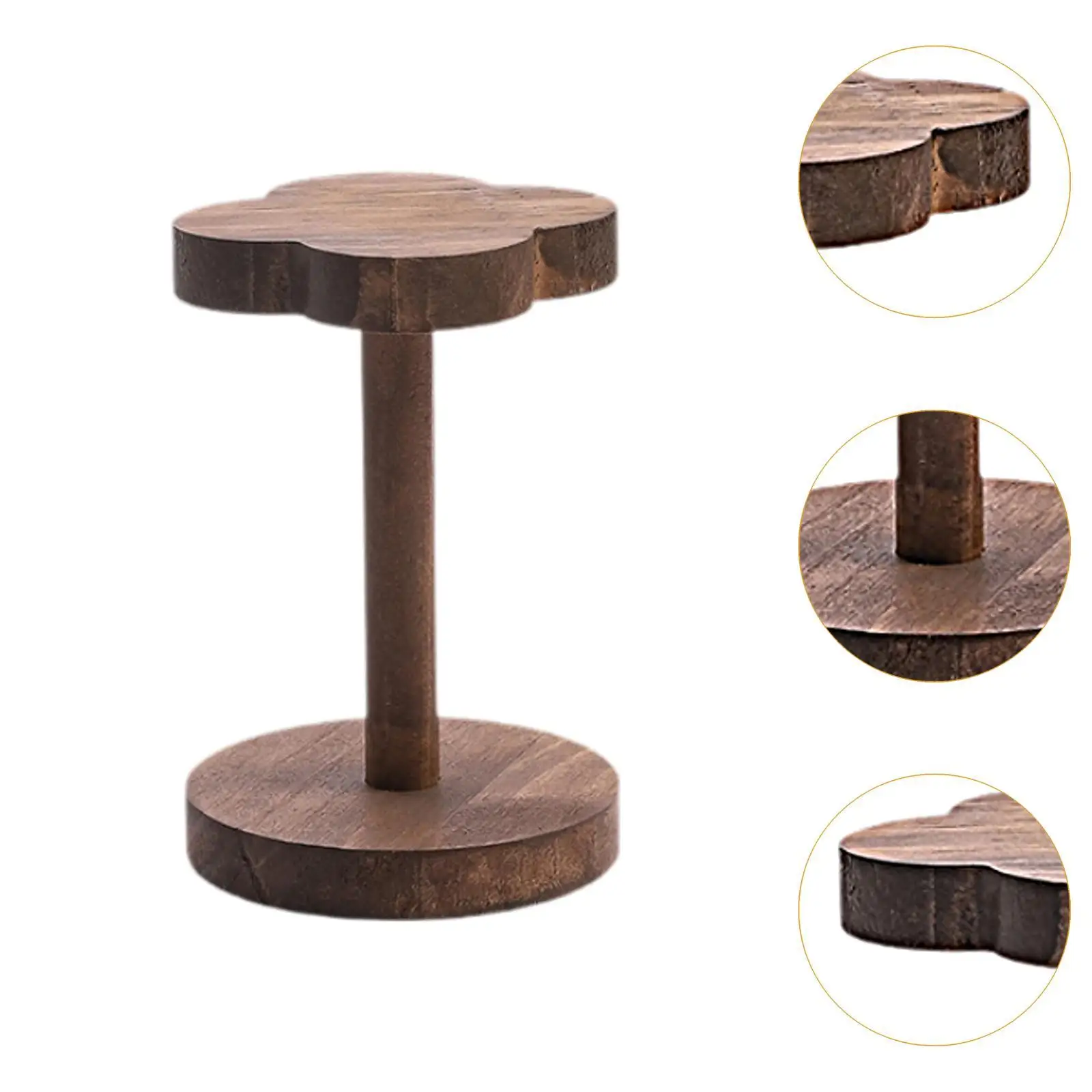 Display Stand Wood Sturdy Shelf Multipurpose Multifunction Cupcake Riser for Tabletop Medals Collectibles Badges Action Figure
