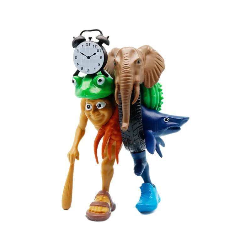 Tungtungsahur-figura de Sahur Tralalero Tralala, juguetes, estatuilla de Brainrot italiano, edición de monstruo Fusion, modelo de dibujos animados, regalos de adorno