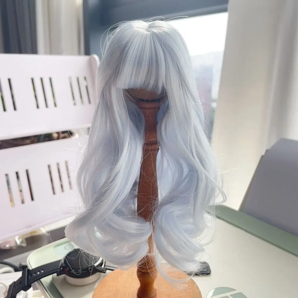 Peluca de muñeca Bjd Multicolor, pelo rizado de fibra de alta temperatura, pelo de muñeca BJD SD hecho a mano, bonito peluca Bjd, accesorios, regalo para niños - imagen 2