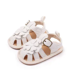 Sandalias planas verano para niña – Suela PU floral primeros pasos