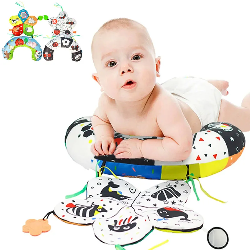 Cojín Tummy Time con espejo y mordedores – Estimulación temprana - imagen 4