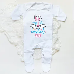 Body manga larga para bebé con estampado conejito de Pascua