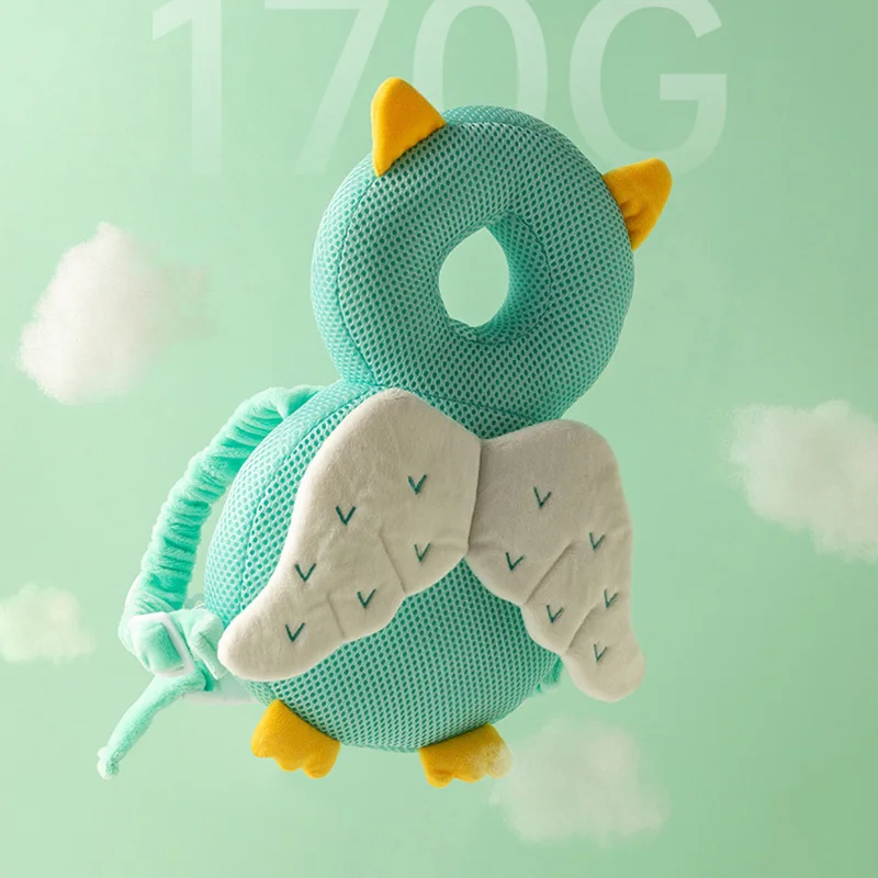 Protector de cabeza bebé algodón transpirable con divertidos dibujos - imagen 4
