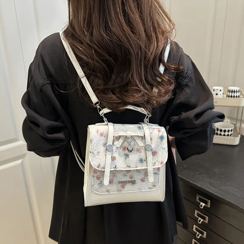 Mochila cuadrada coreana, bolso multifuncional para chicas lindas, varios bolsos de hombro tipo bandolera, bolsos de gran capacidad - imagen 3