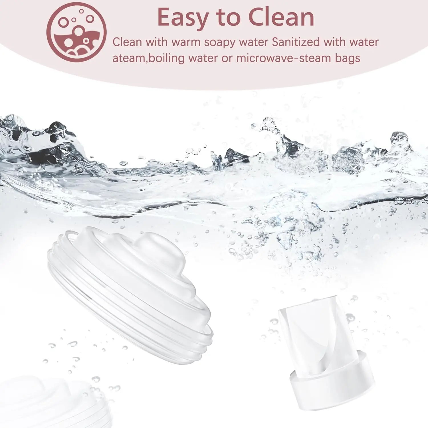 Piezas de extractor de leche compatibles con reemplazo Momcozy M5 a diafragmas de silicona Momcozy y accesorios de válvulas Momcozy Duckbill - imagen 5