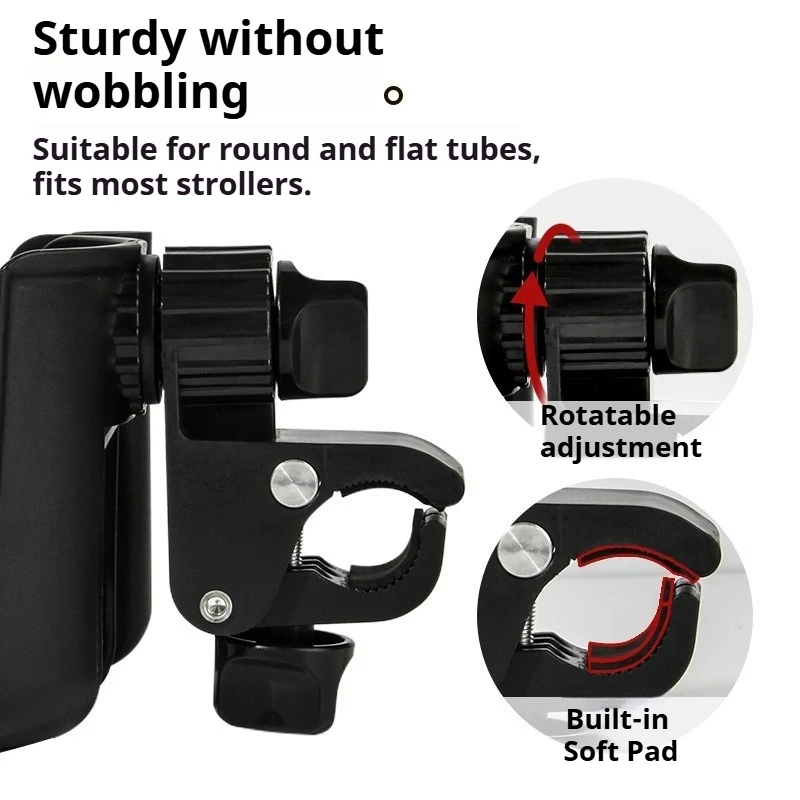 Portavasos para cochecito de bebé con soporte móvil universal - imagen 3