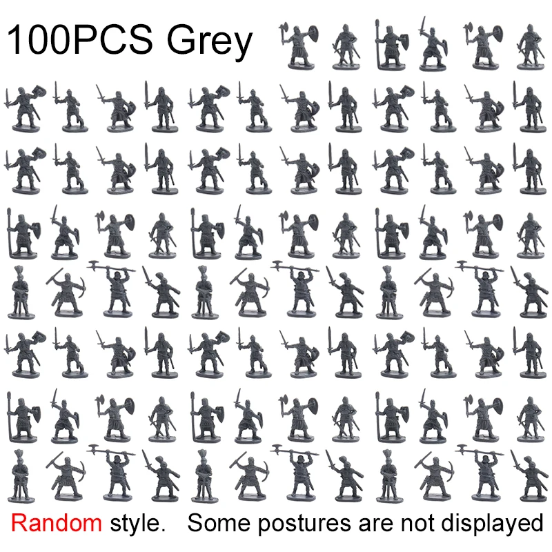 100PCS Grey