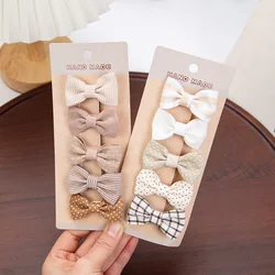 Pinzas para el cabello niña con lazos a cuadros suaves