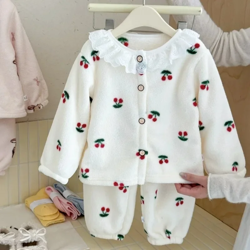 Pijama de lana polar para niños con forro cálido - imagen 2