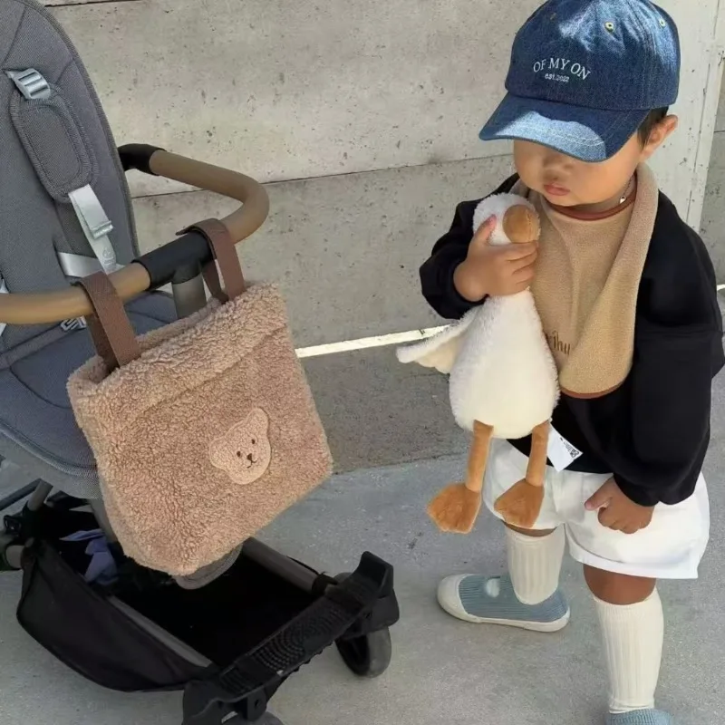 Bolsa organizadora de cochecito coreano, bolsa de almacenamiento colgante para pañales, botellas, cochecito de bebé multifuncional, llevar todo para elementos esenciales - imagen 4