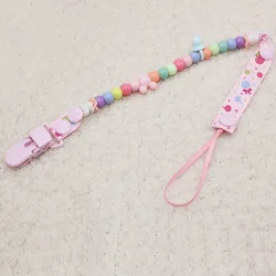 Clip portachupetes de silicona para bebé – Cadena suave y segura
