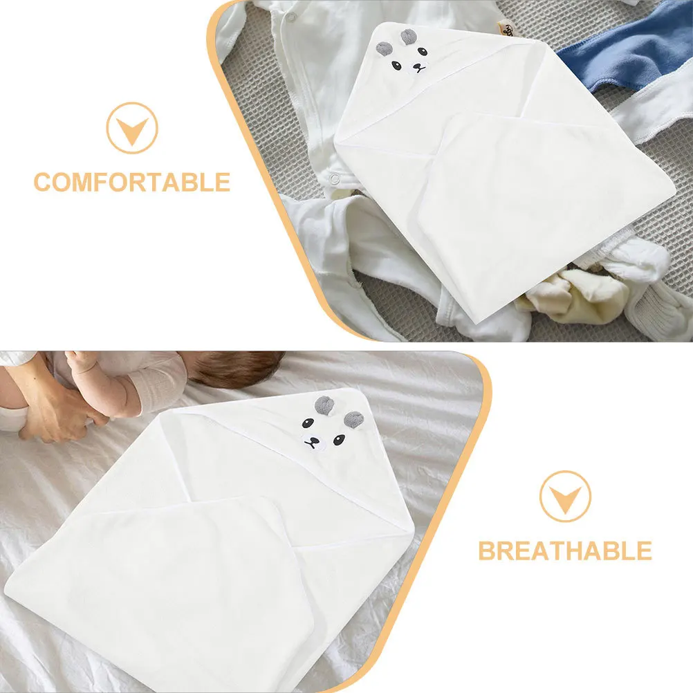 Toalla de baño de 2 uds., forro polar Coral, suave y absorbente, capa de ducha para niños pequeños, Toalla de baño, albornoz de dibujos animados - imagen 5