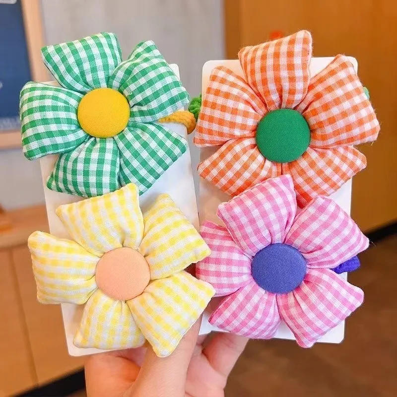 Lazos elásticos de girasol para niña – Suave y resistente