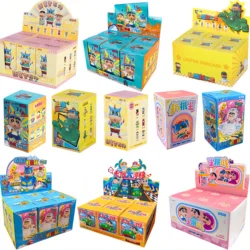 Nuevo crayón Kawaii Shin Chan, juego de batalla dinámico, caja ciega de moda, decoración de coche de dibujos animados, accesorios de escritorio, pequeños regalos de cumpleaños