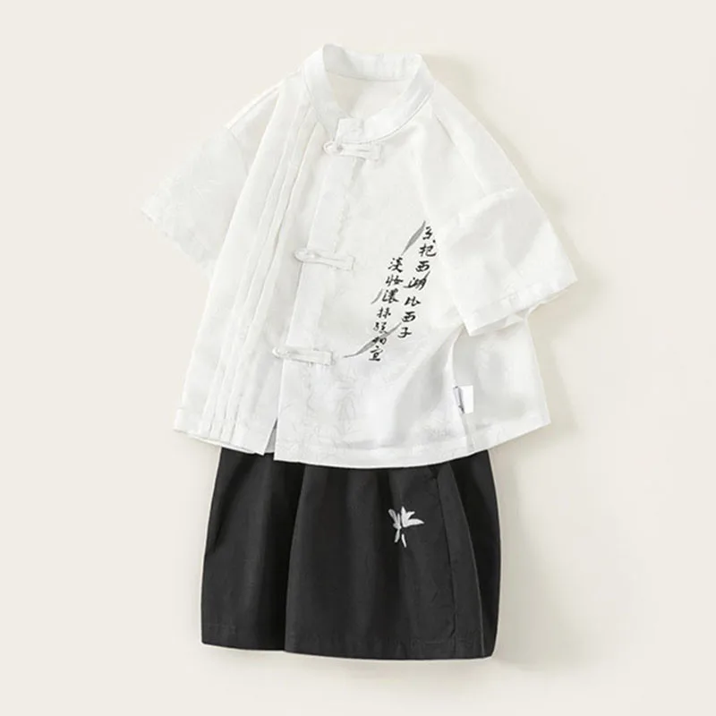 Conjunto verano niño camiseta manga corta y pantalón negro - imagen 4