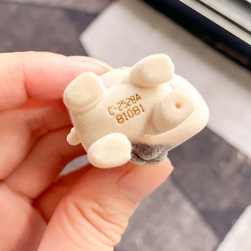 LPS perros 5cm Animal raro flocado coleccionables mascota perro blanco lindo Anime figuras de acción juguetes Navidad regalo de Navidad juguete para niños y niñas - imagen 3