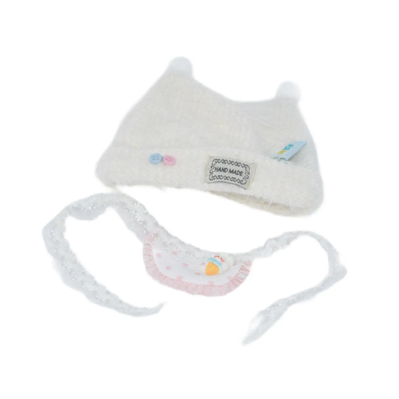 Plush Doll Cap Cartoon Make Your Own Dolls Doll Cuffed Cap for 6.69inch Doll