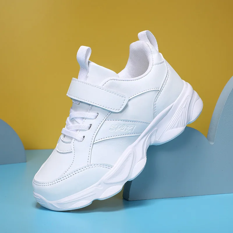 Zapatos deportivos infantiles blancos con suela antideslizante suave - imagen 3