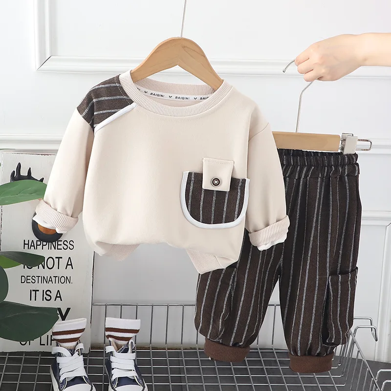 Conjunto de ropa de otoño para bebé, camiseta y pantalones para niño, chándal informal para niño, 2 uds./Set - imagen 4