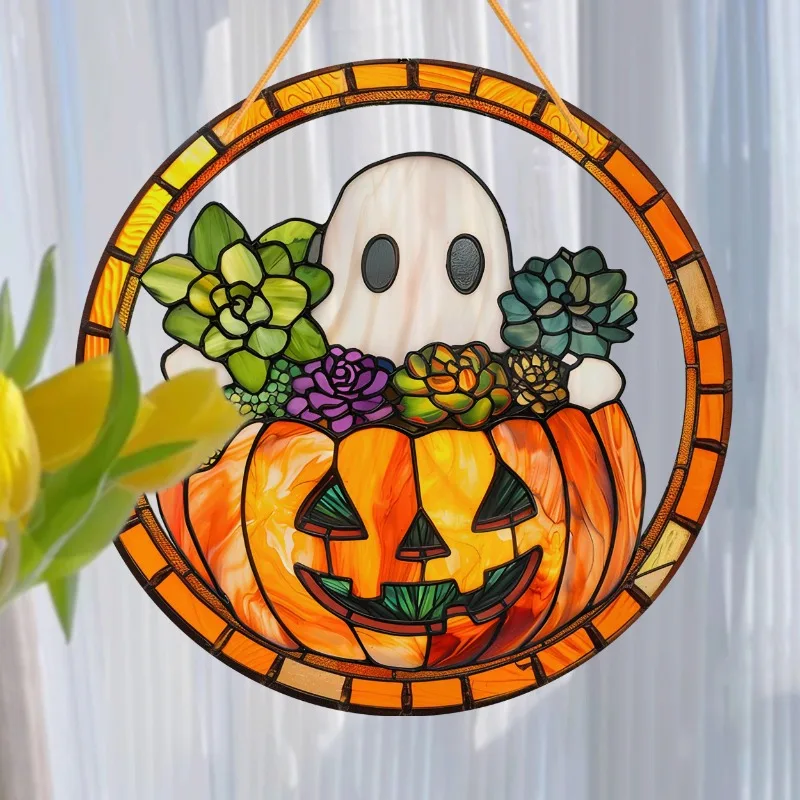 Fantasma Halloween acrílico colgante para ventana decoración infantil - imagen 4
