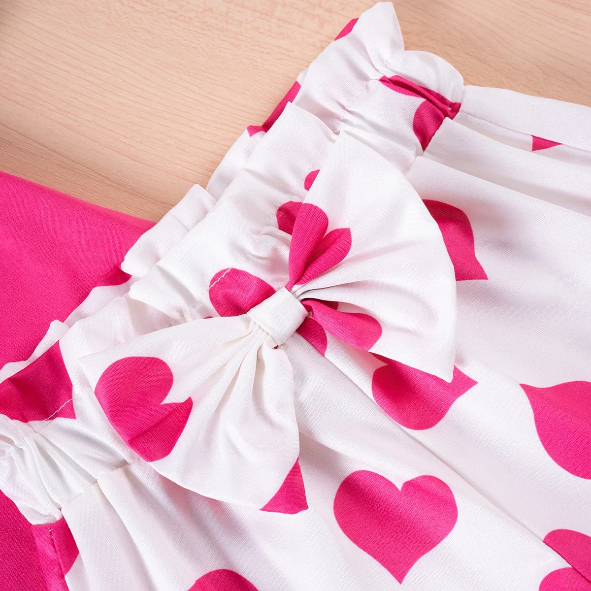 Conjunto estampado de verano para niña – Top con volantes y shorts - imagen 3