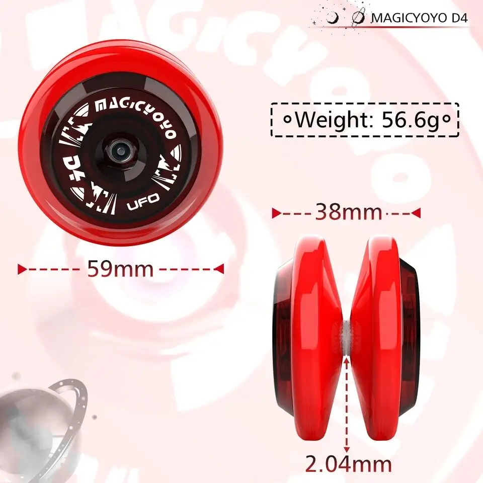 Original MAGICYOYO D4 nuevo básico 2A plástico sensible sueño principiante práctica Yoyo juguete para niños regalo de cumpleaños - imagen 3