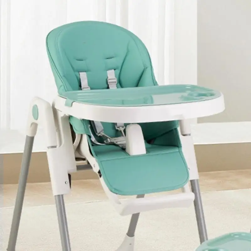 D7YD-cojín para trona para niños, funda protectora para silla comedor bebé, almohadilla cuero PU y esponja, cómodo para - imagen 3