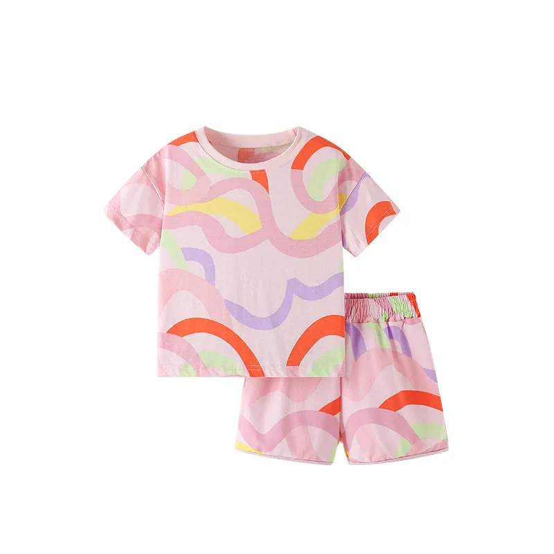 Conjunto verano niña camiseta manga corta y pantalón corto - imagen 2