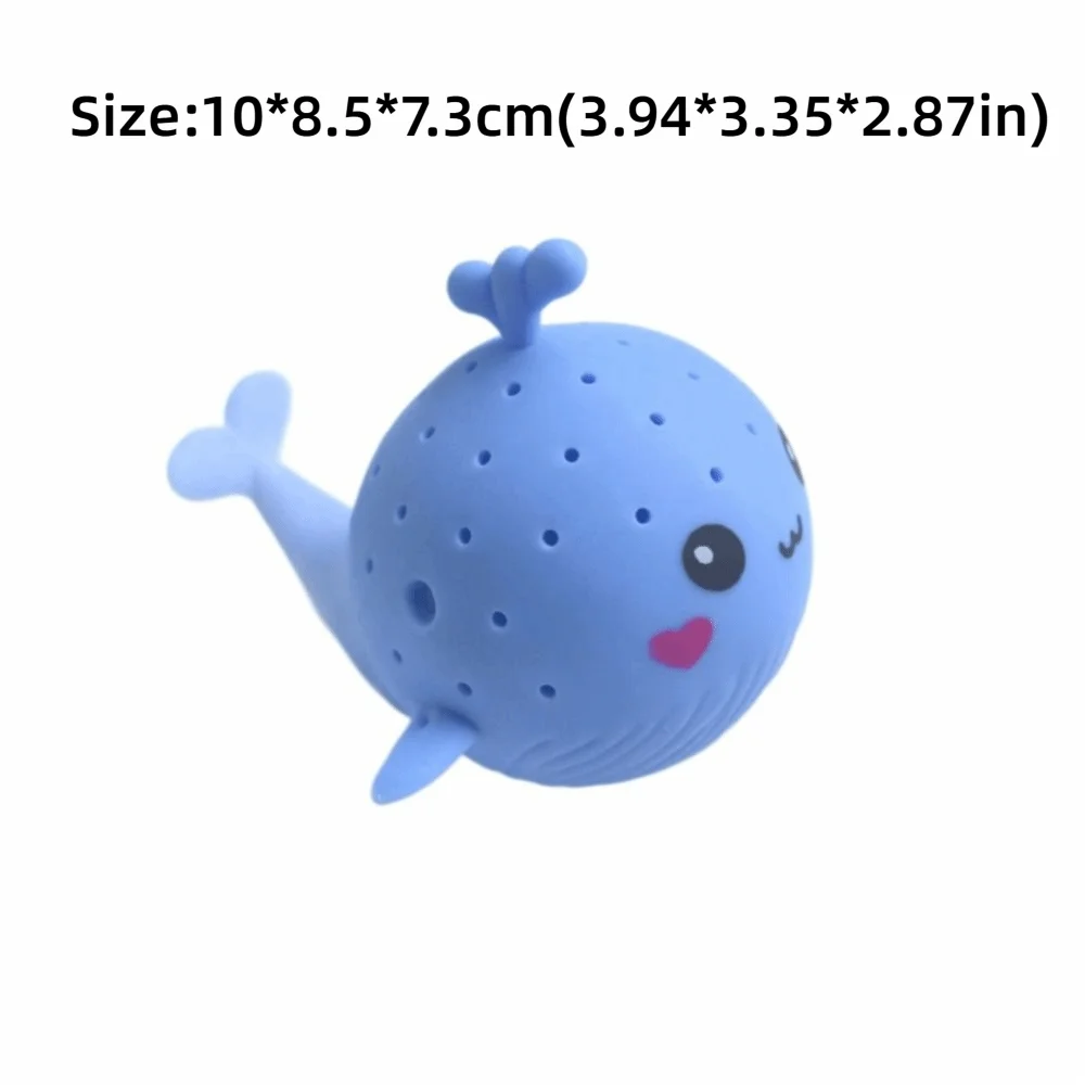 Juguetes de baño para bebé TPR de alta calidad, esponja suave para aliviar el estrés, ballena absorbente de agua, exprimidor de natación, juguete acuático para niños, 2/3/4 Uds. - imagen 2