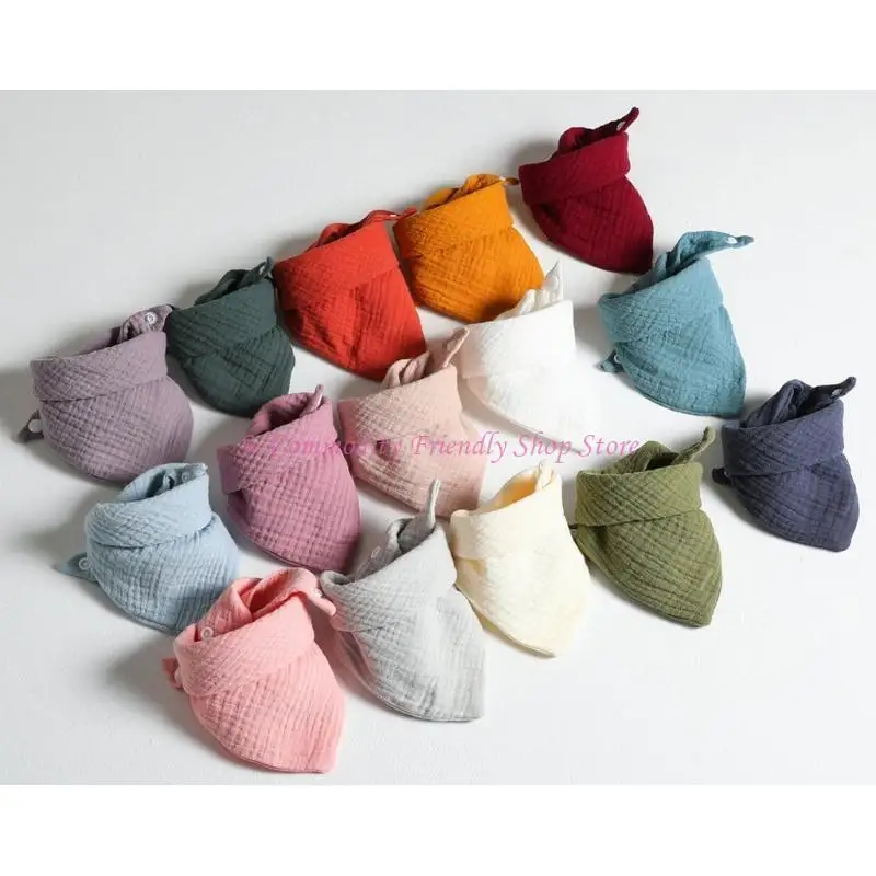 85AE lindo babero para bebé toalla para Saliva absorción Bandana baberos paños para eructar accesorios fotografía - imagen 3