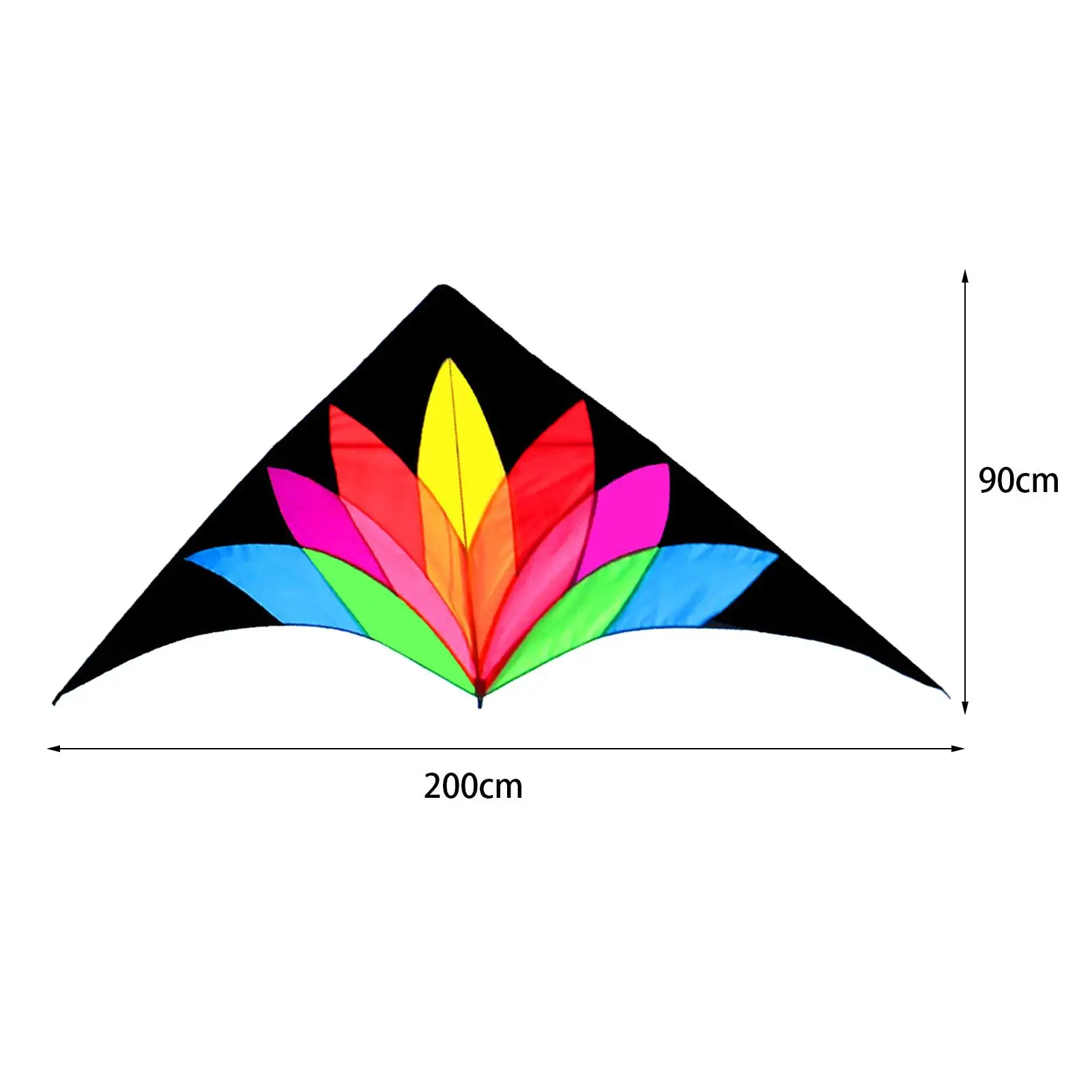 Large Delta Beach Kite Beach Kites Colorful Durable Multi Color Huge Kite for Beach Trips Outdoor Game Lawn Backyard