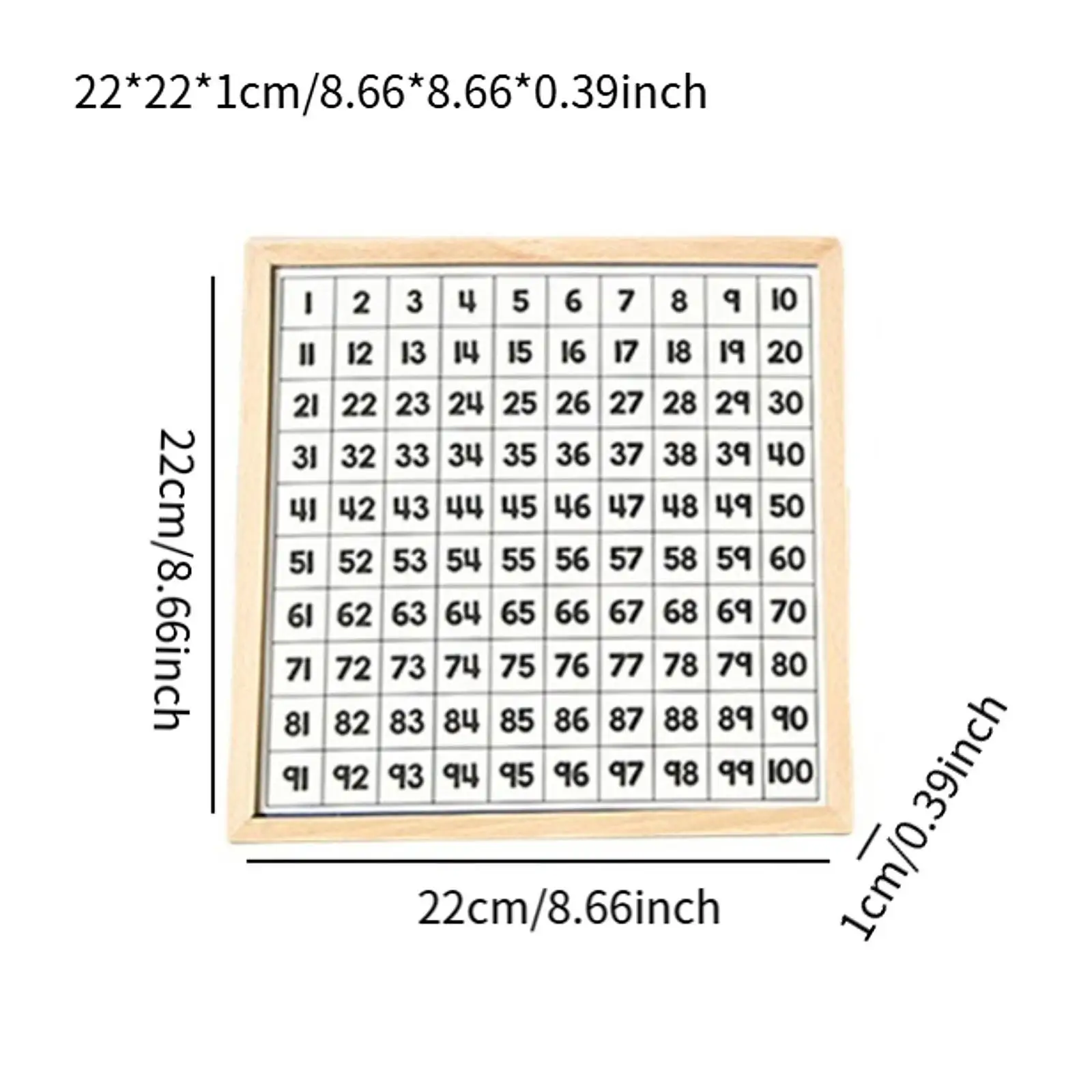 Wooden 1-100 Number Board Maths Games Montessori Toys Development Toys