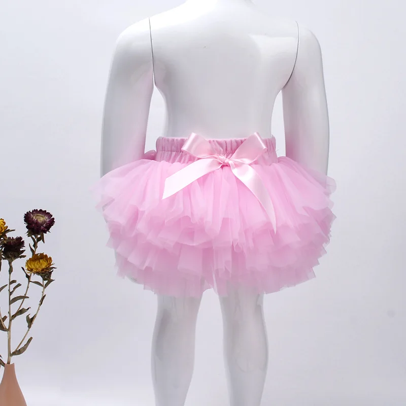 Vestido tutú de fotografía para niña, falda hinchada de tul suave de 6 capas para sesión de fotos de recién nacido, traje de fiesta de cumpleaños (0-12 meses) - imagen 5