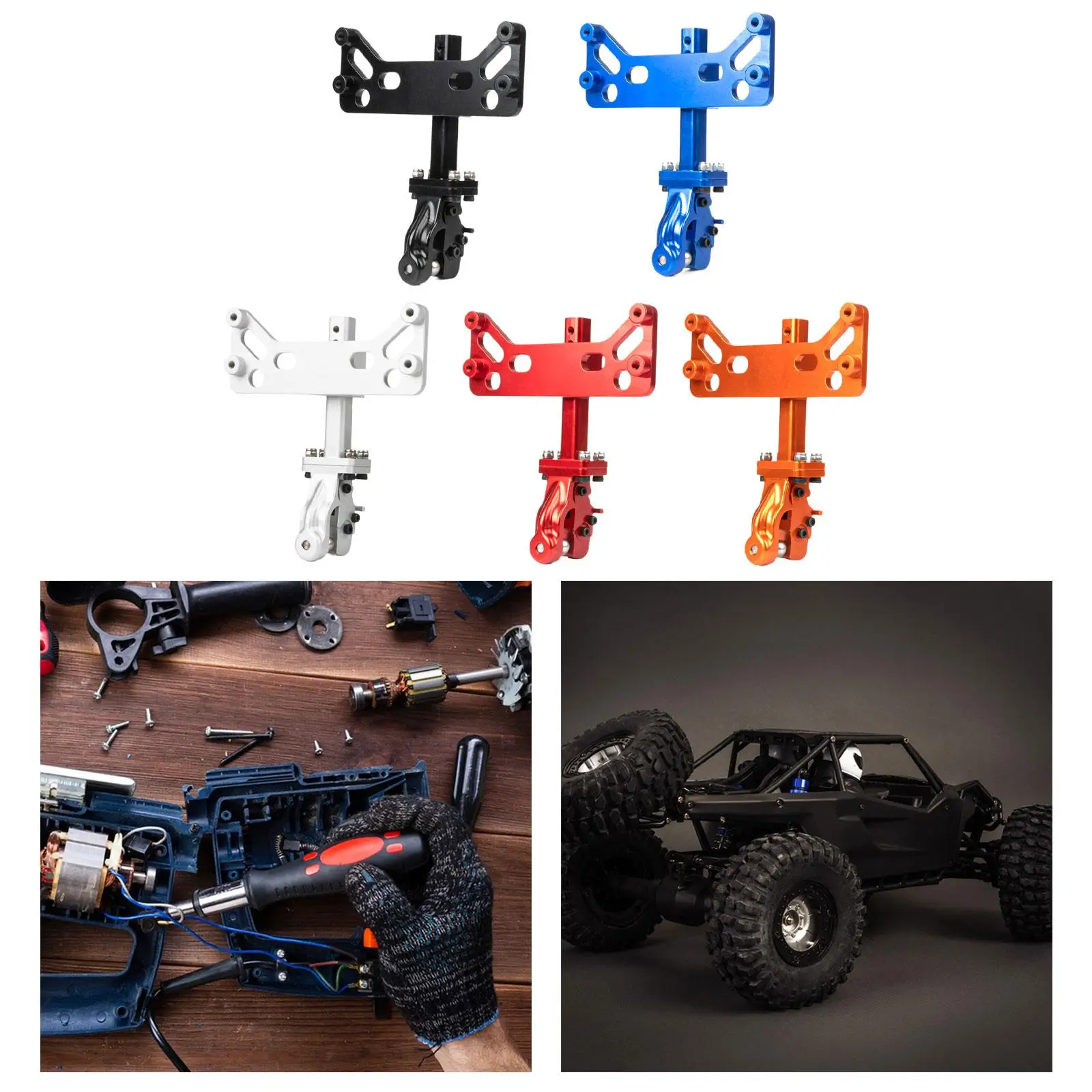 Metal Adjustable Drop Trailer Hitch Receiver Heavy Duty Stong Upgrade Lightweight for 1/6 RC Crawler Hobby Toy Model Accessories