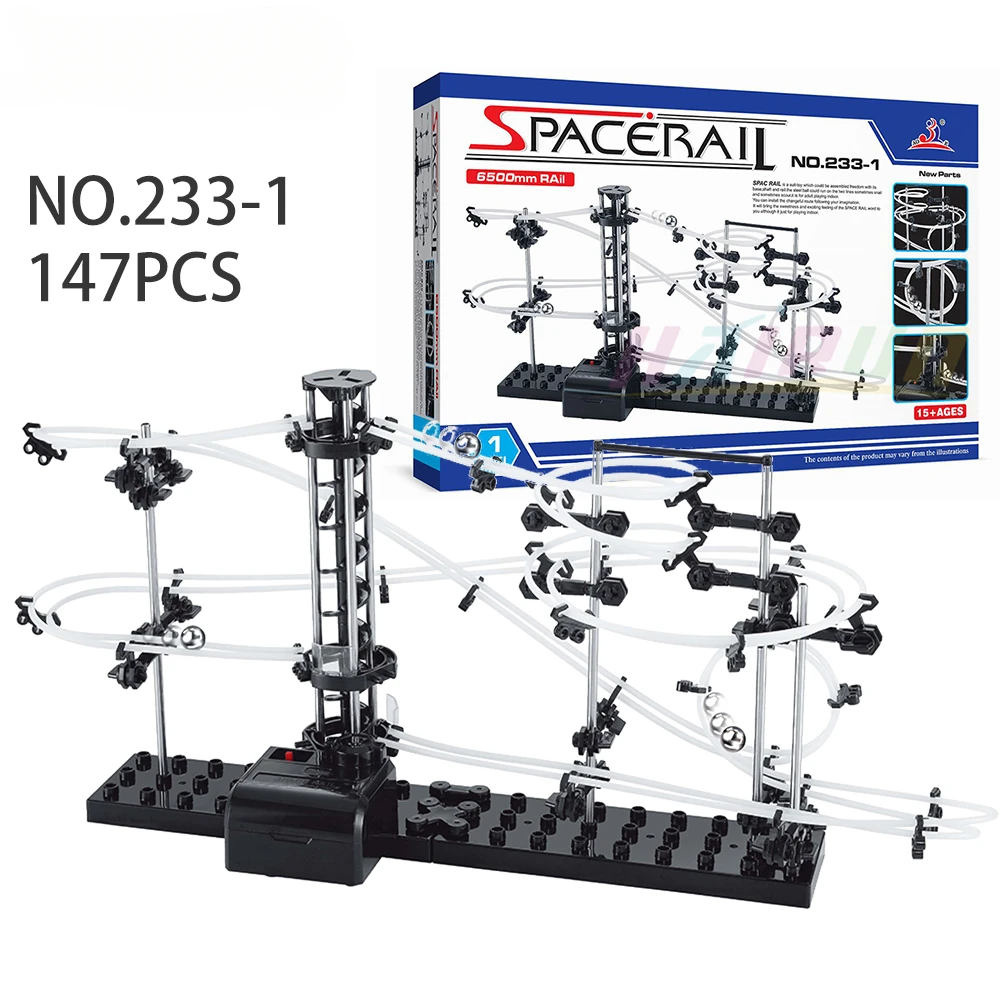 Bloques de construcción de montaña rusa, circuito de bola, canicas, juegos de vías, juguetes educativos STEM para niños de 7 a 14 años, regalos de cumpleaños