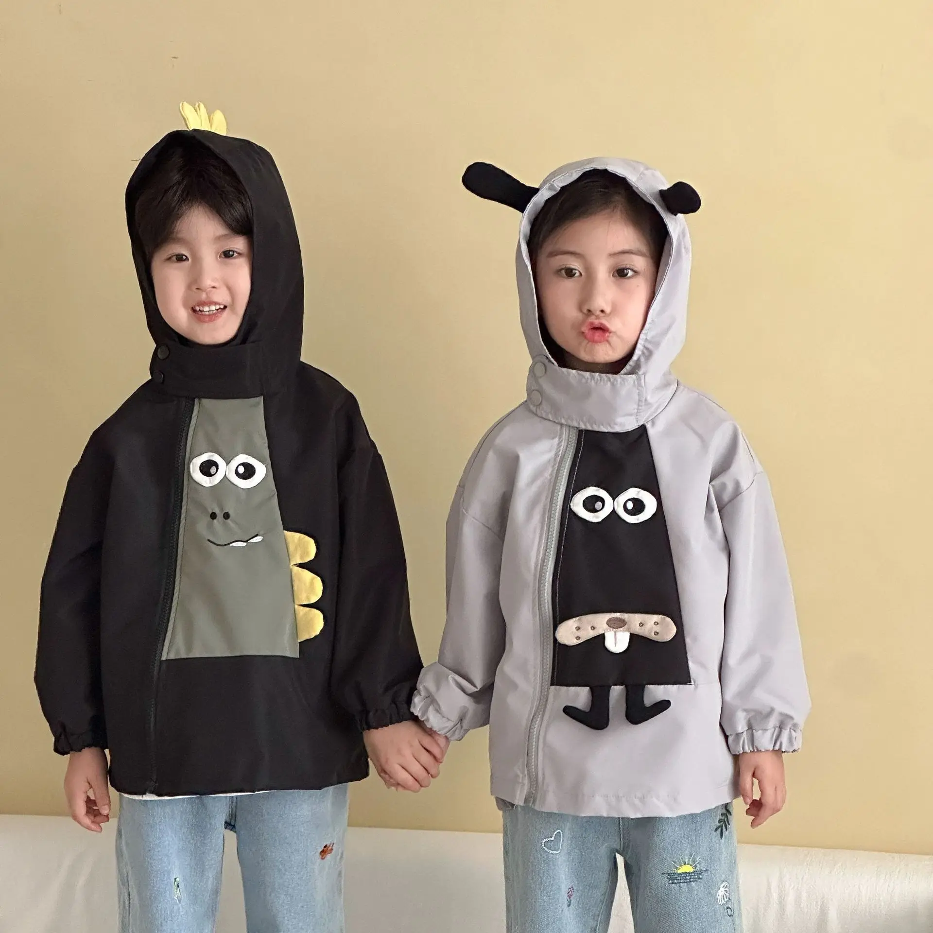 Otoño bebé niñas niños abrigo Animal niño niñas chaqueta con capucha cremallera manga larga niños bebé niña prendas de vestir exteriores