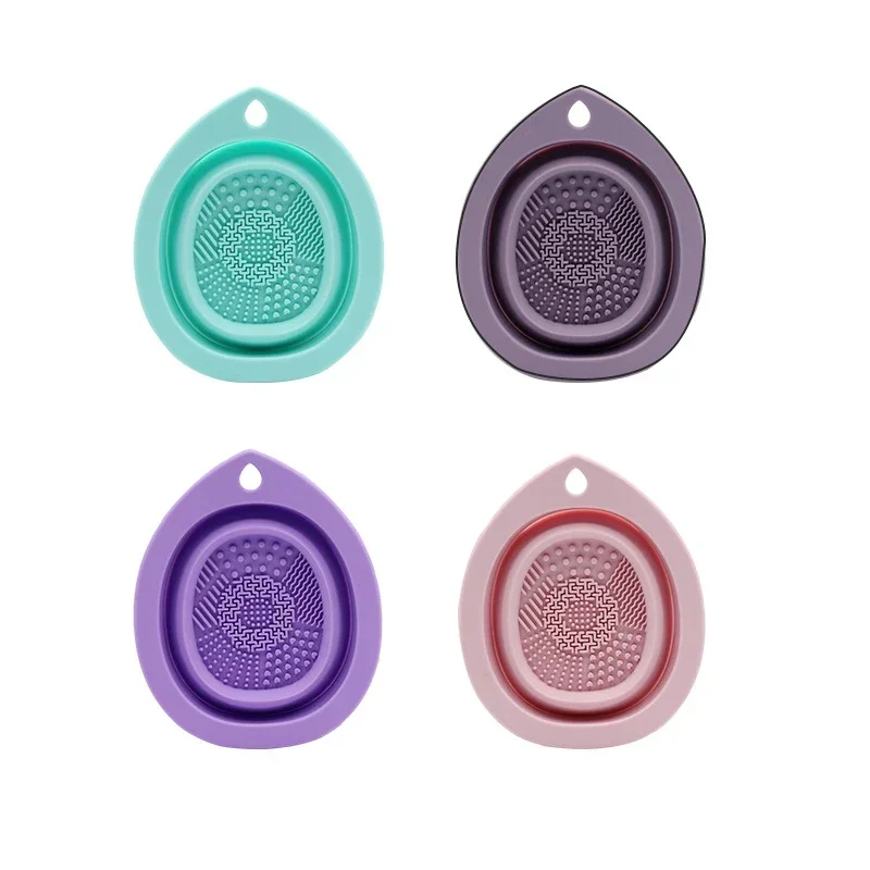 Caja plegable de silicona para limpiar brochas de maquillaje - imagen 5