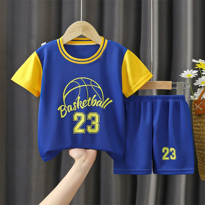 Conjunto deportivo infantil de baloncesto para verano: top y camiseta - imagen 5