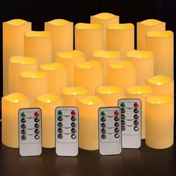 Velas LED sin llama con control remoto - Luz parpadeante para fiestas