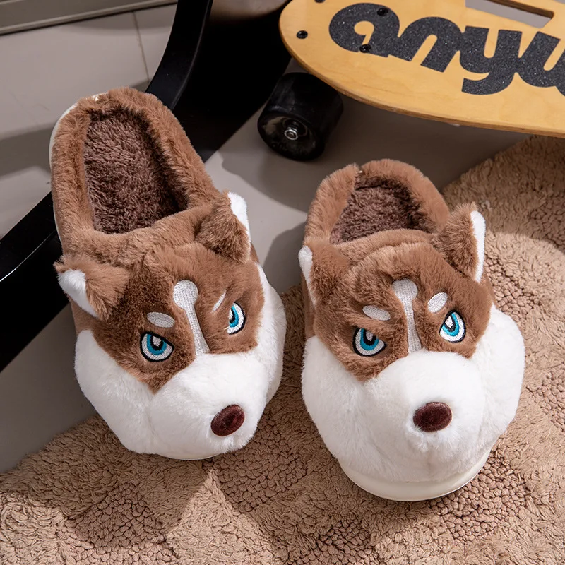 Zapatillas mullidas de invierno con perros para casa - imagen 5