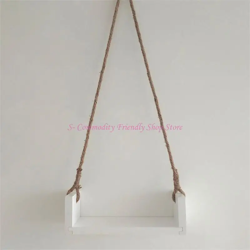 Accesorios fotografía para recién nacidos 85AE, columpio madera, accesorios temáticos para fotos - imagen 5