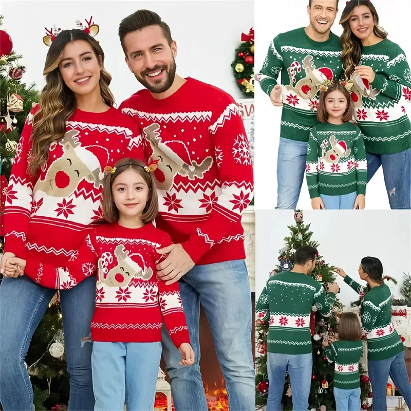 Jersey de Navidad a juego padre e hija en algodón suave