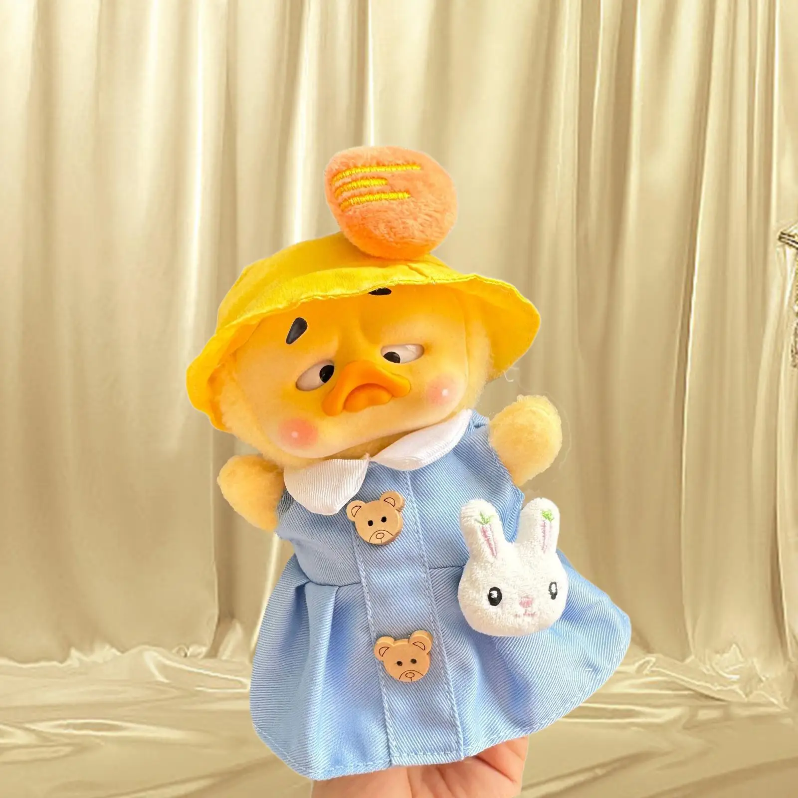 15cm Duck Plush Doll Clothes Pretend Play Comfortable DIY Duck Stuffed Animals Clothes Doll Outifit Duck Clothes Ducks Dress up