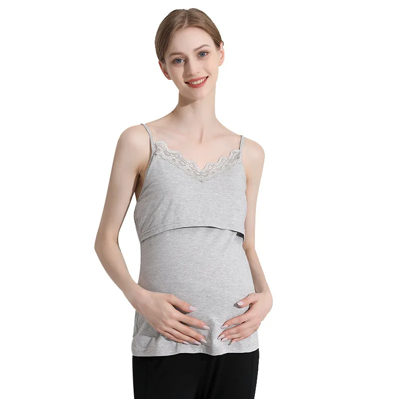 Camisetas sin mangas de maternidad para mujer, chaleco para amamantar, chaleco para embarazo, ropa de maternidad - imagen 5