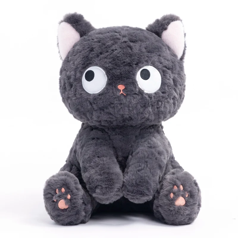 Peluche de gato negro suave para niños – Muñeco acolchado