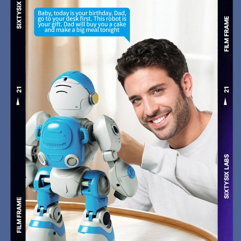 Intelligent RC Robot Voice Gesture Control Programming Machine Music Dancing Toys Recording Electric Robot Toy Christmas Gift - imagen 4